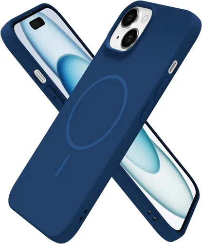 Miniatura 150 de oakxco Funda de silicona Mag Safe para iPhone 17 Pro Max, funda magnética delgada y fina compatible con carga inalámbrica MagSafe, bonita funda Negro