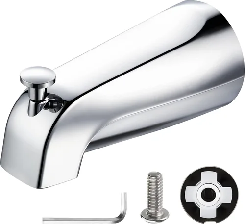 Miniatura 8 de Enhon Boquilla deslizante para bañera con desviador, compatible con la norma estadounidense 8888026.002, grifo de bañera de baño, se adapta a 1/2