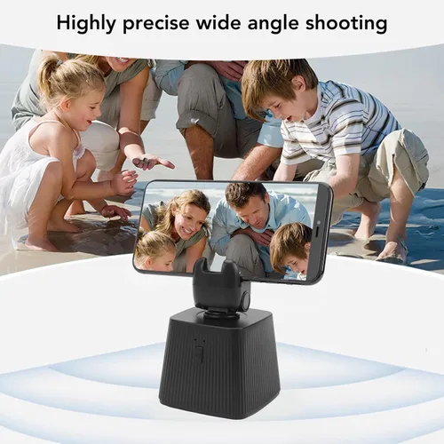 Miniatura 6 de Zyyini Soporte de teléfono de seguimiento facial automático, rotación de 360 grados, trípode de seguimiento facial automático, 800 mAh, puerto micro