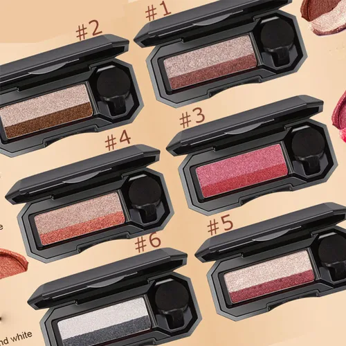Miniatura 4 de Sombra de ojos perfecta de doble color, maquillaje de sombra de ojos perezosa de dos tonos, altamente pigmentada con exquisitas purpurina