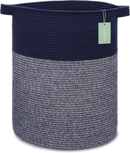 Miniatura 21 de Cesta Extra Grande para Mantas 87L, Cesta para Ropa Sucia, Cesta de Guardería para Bebés para Almacenamiento de Juguetes, Ropa y Toallas, Cesta