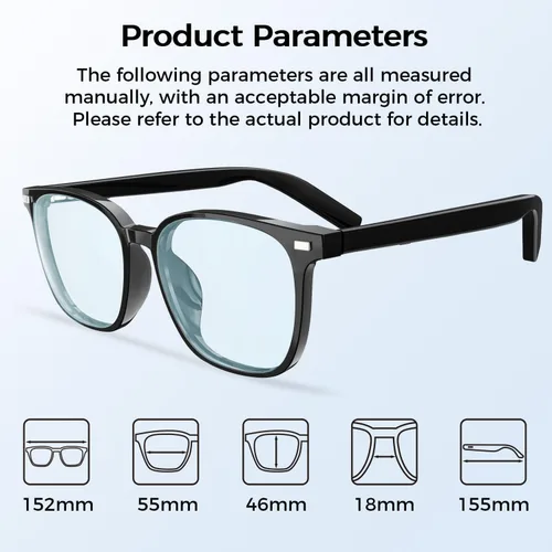 Miniatura 8 de Lentes inteligentes, lentes Bluetooth para hombres y mujeres, con altavoces, asistente de voz, protección UV, lentes magnéticos polarizados