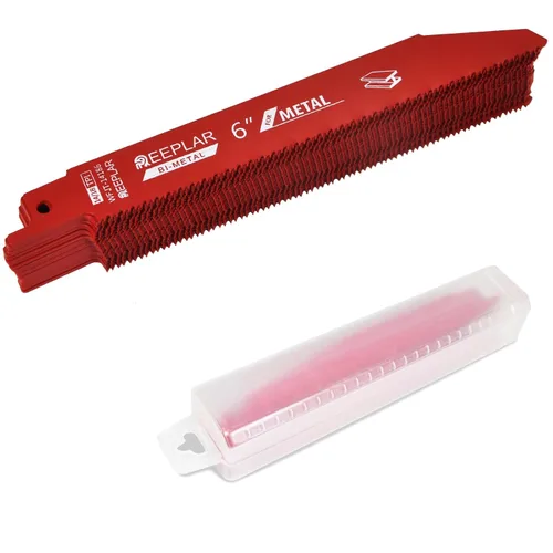 Paquete de 25 hojas de sierra de 6 pulgadas 14/18 TPI de sierra alternante bimetálica para desmontaje automático de metal, hojas de sierra de 6"