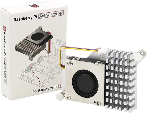 Miniatura 2 de Geekworm Funda de metal PCIe P579 con enfriador activo oficial Pi 5 para Raspberry Pi 5, soporte superior M.2 NVMe HAT X1001/X1004/X1003/X1015/X1000