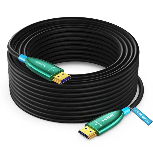 Miniatura 7 de Maximm - Cable HDMI 2.0 4K de alta velocidad (incluye clips de cable, empates y adaptador de ángulo recto) en múltiples tamaños y paquetes Azul - 1