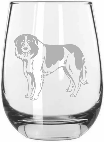 Miniatura 229 de Sakhalin Husky Dog - Copa de vino grabada personalizada de 15.25 onzas sin tallo