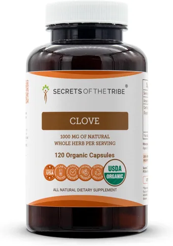 Secrets of the Tribe Clavo 120 cápsulas, 1000 mg, clavo orgánico USDA (Syzygium Aromaticum) capullos de flores secas (120 cápsulas)