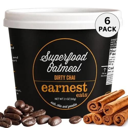 Miniatura 14 de Earnest Eats Superfood - Tazas de avena – Lino de almendras y arándanos – 0.27 oz de proteína vegetal, sin gluten, vegano, desayuno sobre la marcha