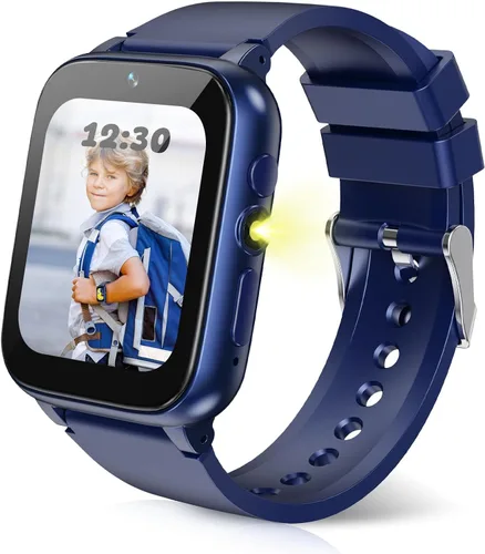 Reloj inteligente para niños de 1.69 pulgadas, reloj inteligente para niños y niñas, podomter, 26 juegos de rompecabezas, cámara, video, reproductor