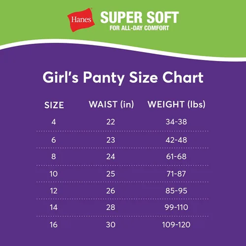 Miniatura 4 de Hanes Ultimate - Ropa interior para niña, Pure Comfort Organic 100% algodón, bragas, calzoncillos e hipsters, paquete de 8