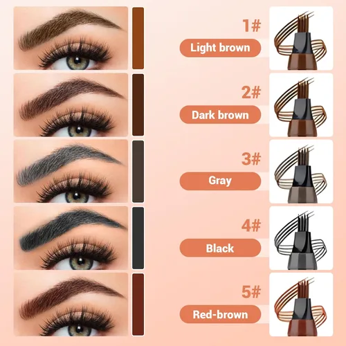 Miniatura 5 de Bolígrafo de contorno de cejas mágico 3D, 2026, lápices de cejas Microblading para cejas, mujeres y niñas, 4 puntas precisas, medianas, finas