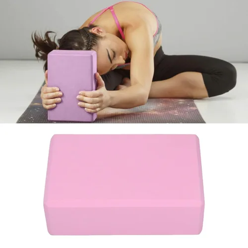Miniatura 3 de Bloque de yoga rosa, bloques de yoga, paquete de 2 unidades, aspecto antideslizante, 2 piezas, material de espuma de apoyo seguro rosa, operación