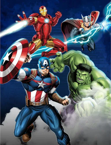 Miniatura 3 de Marvel Avengers 2 Cobija de felpa, 50 x 60 pulgadas, S Azul - Coches