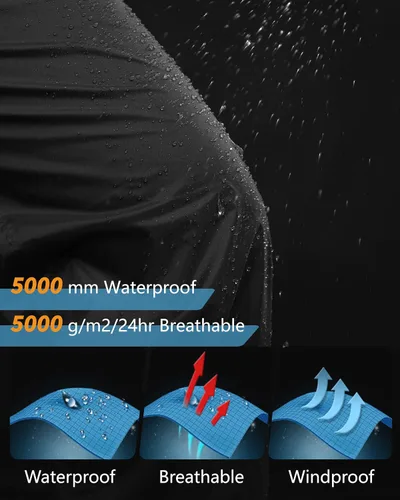 Miniatura 3 de 33,000ft Pantalones de lluvia para hombre, pantalones impermeables para lluvia, pantalones al aire libre resistentes al viento, para senderismo