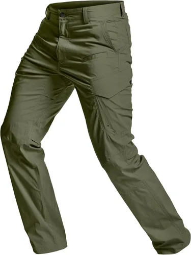 CQR - Pantalones de senderismo para hombre, impermeables, para usar al aire libre, ligeros, elásticos, de tipo cargo, corte recto, de trabajo, FPU