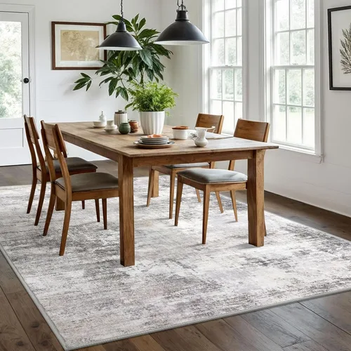 Miniatura 1003 de IOHOUZE Alfombra abstracta lavable de 3 x 12 pies para pasillos, antideslizante para cocina, camino de entrada de lana sintética para interiores