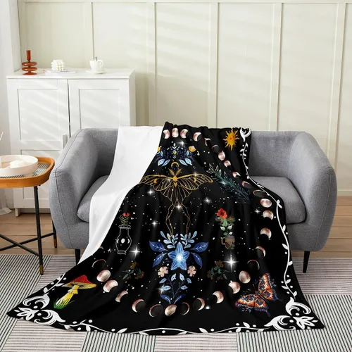 Miniatura 17 de Erosebridal Manta de murciélago de Halloween de 30 x 40 pulgadas, para todas las estaciones, con estrellas y galaxias, para niños, decoraciones