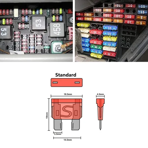 Miniatura 3 de 140 Piezas Fusibles Automotrices - Kit de Fusibles de Cuchilla Estándar para Automóvil, Fusible Automático Surtido para Marina, RV, Cámper, Barco