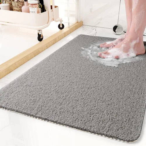 Miniatura 8 de Tapete antideslizante para bañera, 16 x 24 pulgadas, tapetes de ducha para bañera, tapetes de baño de PVC con textura de lufa para áreas húmedas