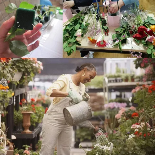 Miniatura 7 de 20 piezas de espuma floral redonda, bloque de espuma verde húmeda, bloque de espuma floral para floristería húmeda, suministros para arreglos