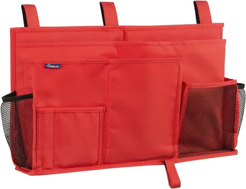 Miniatura 39 de Surblue Caddy Organizador colgante, Bolsa de almacenamiento para cabecera para literas y camas de hospital, Azul Turquesa, L R-Teal