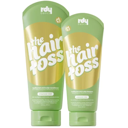 The Hair Toss - Juego de champú y acondicionador para hombres y mujeres, 13.5 floz/7 floz, menta, formulado 4.5 pH, hidratante, sin parabenos y
