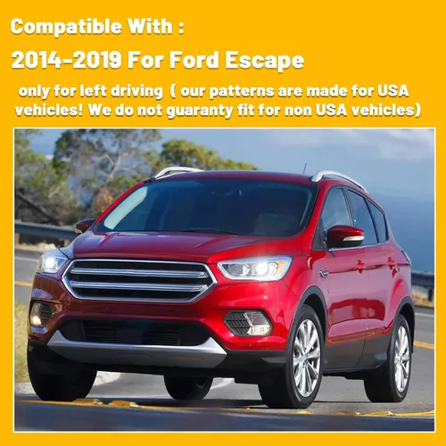 Miniatura 6 de Tapete antideslizante para tablero de instrumentos compatible con Ford Escape 2014, 2015, 2016, 2017, 2018, 2019, protector solar (2014-2019)