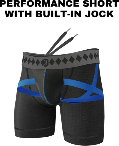 Miniatura 3 de Diamond MMA Pantalón corto de compresión con correa de jock integrada y sistema de copa atlética
