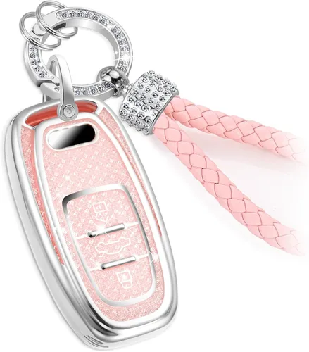 Miniatura 50 de para Buick - Funda para llavero con llavero de cuerda trenzada metálica anti-pérdida mejorada, carcasa suave de TPU exquisita para Avenir Envision