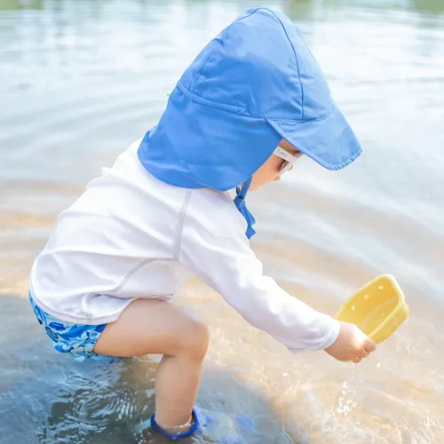 Miniatura 35 de green sprouts Sombrero de natación con solapa para bebé