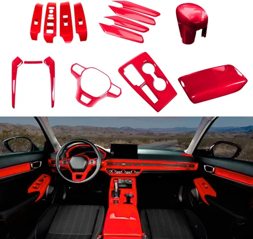 Miniatura 6 de HORRY Funda para reposabrazos de consola central adecuada para Honda Civic de 11ª generación 2023 2022, accesorios ABS antiarañazos, caja