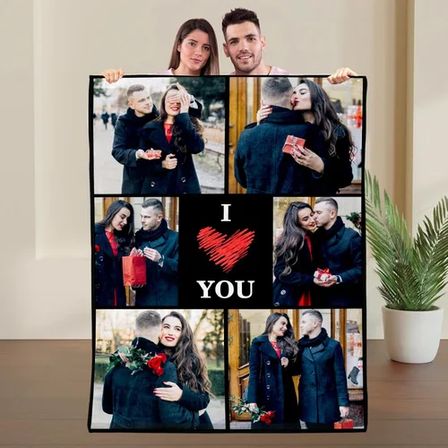 Manta personalizada con foto, manta personalizada con imágenes, regalos personalizados para el día de San Valentín para mamá, papá, amigos, novio,