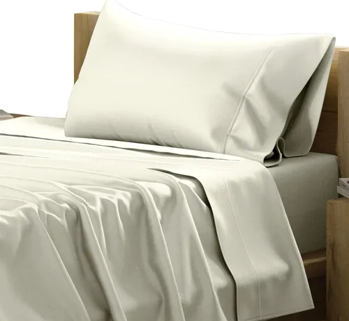 Miniatura 48 de TEXAS LINEN CO. Juego de sábanas de algodón egipcio Split King - 600 número de hilos, 5 piezas, sábanas blancas para cama ajustable, fibra 19: Raya