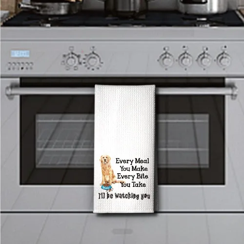 Miniatura 4 de Hafhue Every Meal You Make, Every Bite You Take Funny Golden Retriever toalla de cocina, regalos para mujeres, hermanas, amigas, mamá, tías, esposa