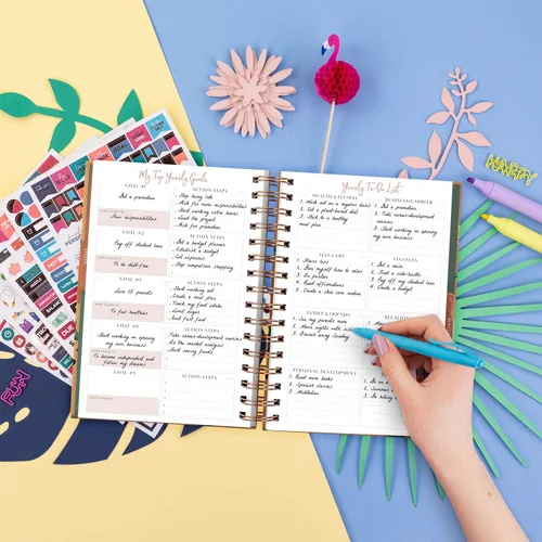 Miniatura 7 de PLANBERRY Planificador semanal premium – Organizador de vida sin fecha y planificador de presupuesto – Gestión del tiempo, establecimiento