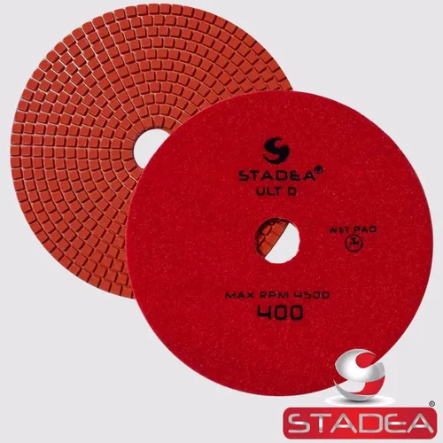 Miniatura 5 de PPW152X Almohadillas de pulido de granito 7 "Almohadilla de diamante 50 Grit para granito piedras de cuarzo pulido