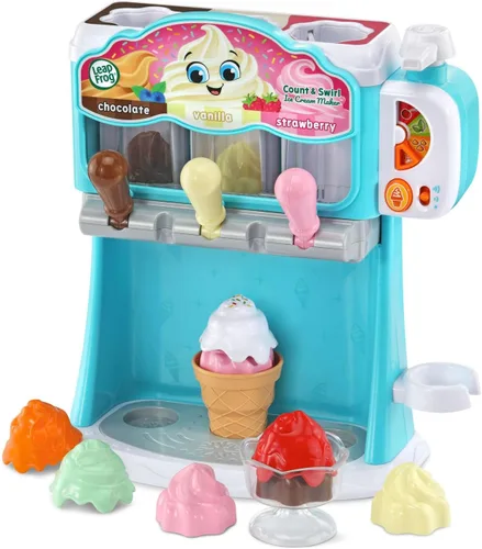 LeapFrog Count and Swirl - Juego para hacer helados para niños a partir de 2 años, color azul