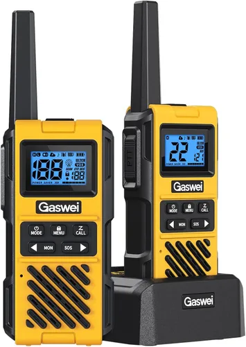 Gaswei G1pro+ - Walkie Talkies impermeables IP67 de largo alcance para adultos, radio bidireccional resistente con radio FM, alertas meteorológicas