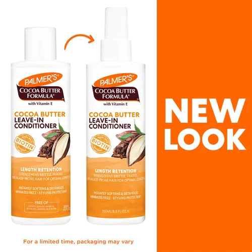 Miniatura 2 de Palmer's Acondicionador sin enjuague de Mantequilla de Cacao y Biotina para retener el largo, fortalece, minimiza el encrespamiento y desenreda