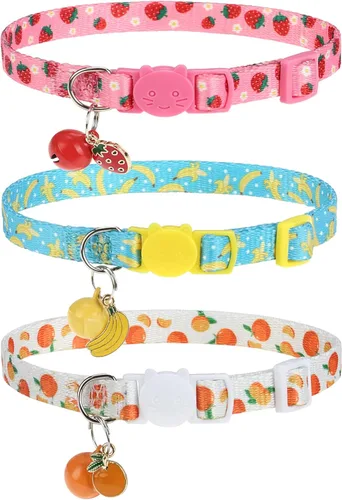 Miniatura 24 de Collares Navideños Separables para Gatos con Campana y Bonitos Colgantes - Paquete de 3 Collares de Seguridad Ajustables para Gatitos - Collar