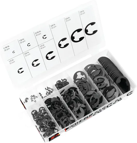 Miniatura 6 de Performance Tool W5212 - Juego de anillos de retención externos surtidos, 300 unidades, negro