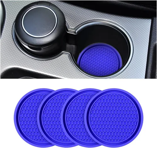 Miniatura 12 de Paquete de 4 portavasos para auto, portavasos universal antideslizante de 2.75 pulgadas de diámetro, duradero, compatible con la mayoría de los Rojo