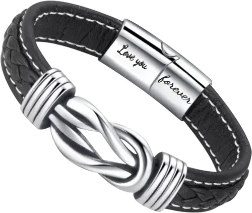 Miniatura 14 de Pulsera de cuero para hombre (mahua/matikou/yuanquan/8 Infinity)