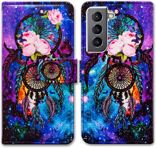 Miniatura 16 de Bcov Funda para Galaxy S22, diseño de pájaro negro y verde con tapa para teléfono con ranura para tarjeta y soporte para Samsung Galaxy S22 5G