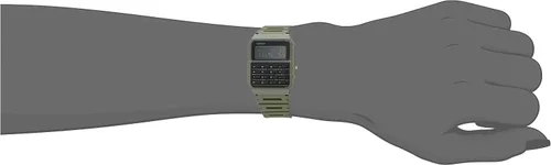 Miniatura 3 de Casio CA53W Vintage Series Data Bank 1/100 SEC Stopwatch Water Resistant 8 Digit Calculator Dual Time Resin Band Resin Case Auto