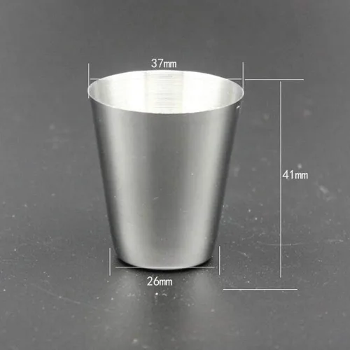 Miniatura 3 de 4 vasos de chupito de acero inoxidable de 1.0 fl oz (1 onza), vaso de chupito con una funda de transporte de piel sintética negra, para acampar al