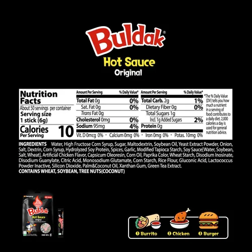 Miniatura 2 de Samyang Buldak - Salsa coreana picante de pollo picante sabor original, auténtica salsa coreana para aperitivos de ramen y inmersión, 0.17 onzas