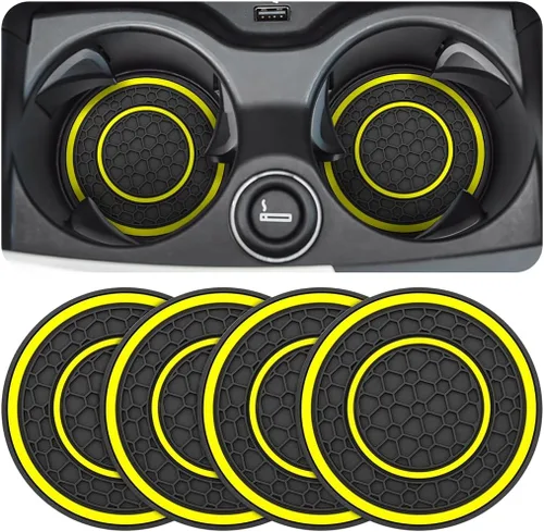 Miniatura 23 de Osilly Paquete de 2 posavasos de automóvil para portavasos de automóvil de 2.75 pulgadas, antideslizantes, antipolvo, universales, impermeables
