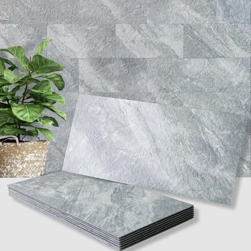 Miniatura 10 de AULIGET 20 piezas de azulejos de pared de piedra sintética ligera para despegar y pegar, 6 x 12 pulgadas, PVC para cocina, baño, lavandería, cámper