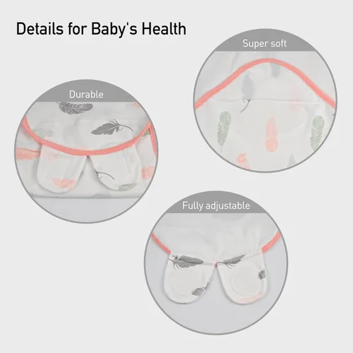 Miniatura 7 de Sacos de Dormir Orgánicos para Bebé, Paquete de 3 Arrullos para Recién Nacidos Artículos Esenciales para Bebés, Infantil 0-3 Meses, 100% Algodón